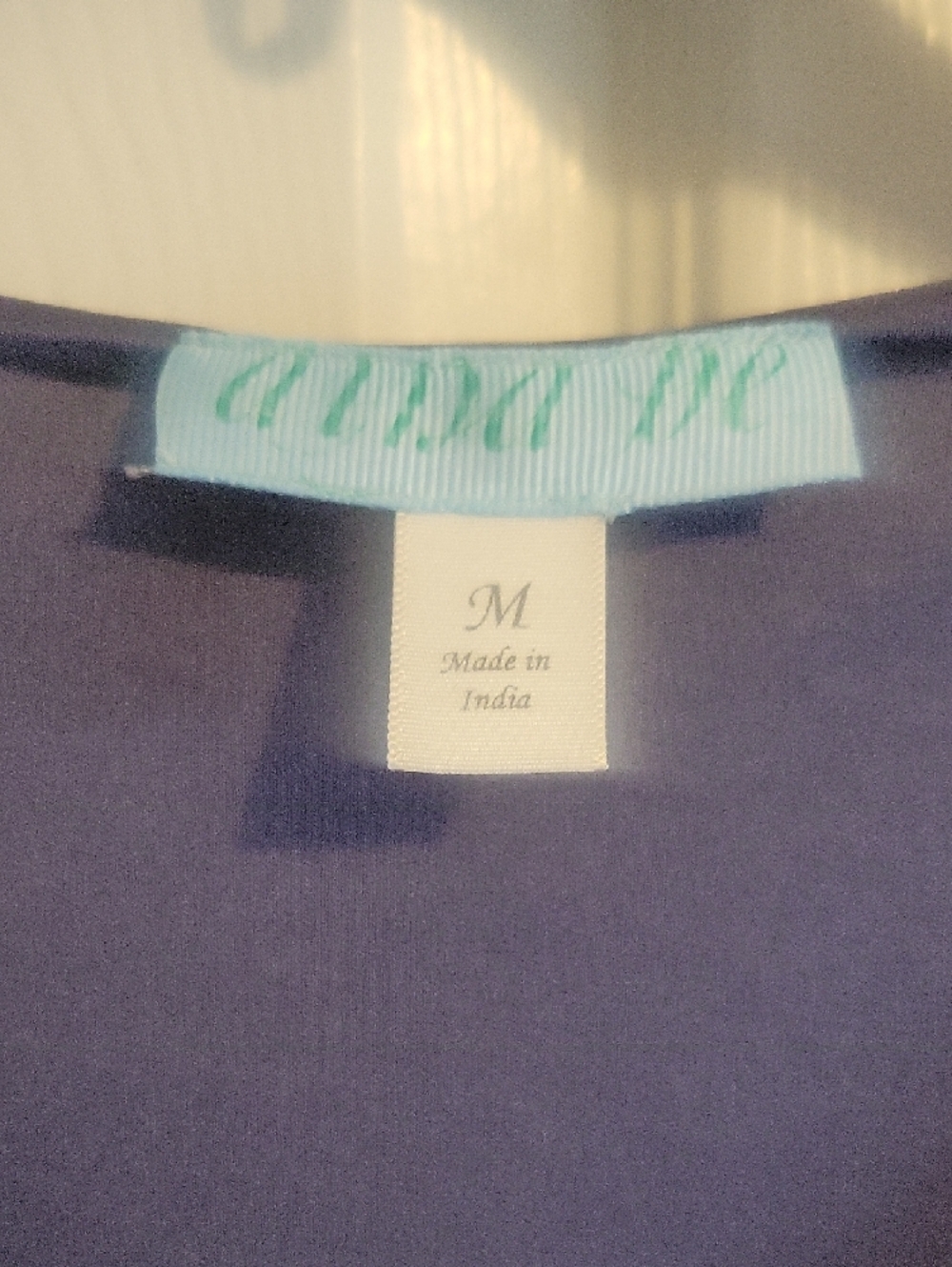 Aina be SzM Cap-Sleeve Purple,white Button-Front Elastic waist, lined Sundress - Picture 2 of 5